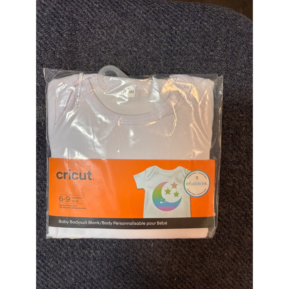 Cricut Baby Bodysuit Blank, 6-9 months, perfect for vinyl or sublimation crafts